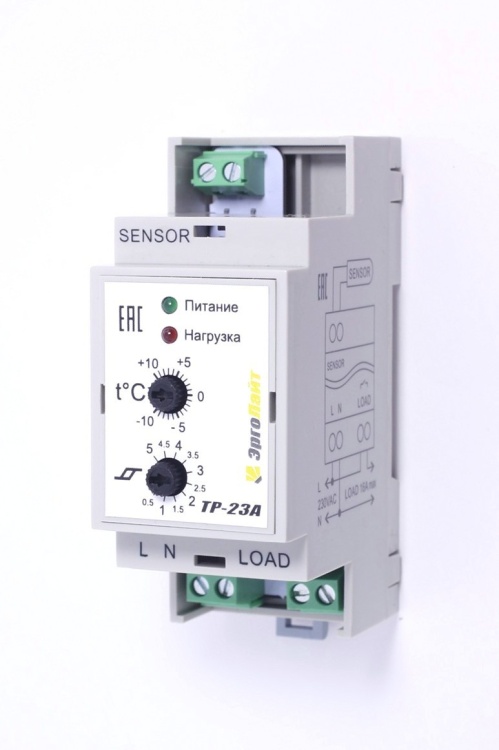 Терморегулятор ТР-23А (-10°С...+10°С) гистерезис (0,5...5°С) с датчиком AS-10