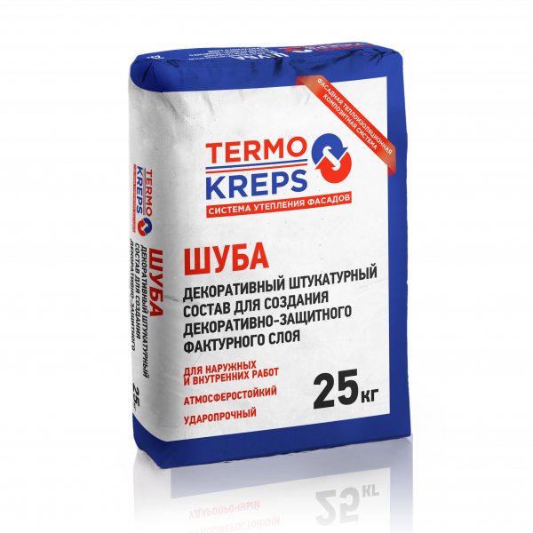 Декоративная штукатурка Крепс TERMOKREPS, "шуба" 1.5мм, 25кг