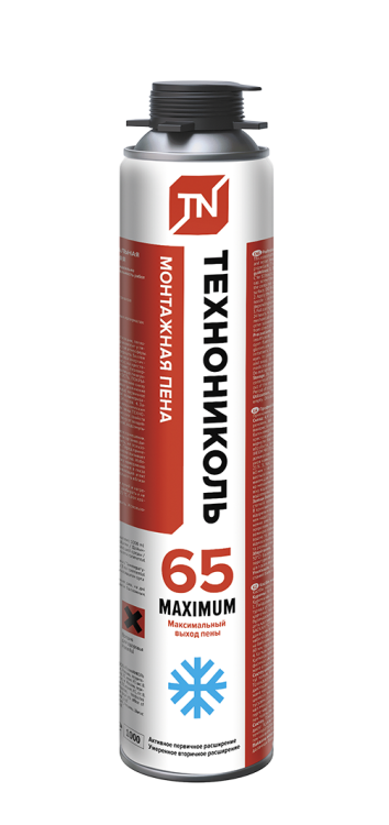 Пена монтажная профессиональная зимняя Технониколь 65 Maximum, 850 г