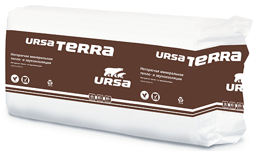 Утеплитель Урса Terra 37 PN 1250х610х70 мм, 16 шт/уп, 12,2 м²