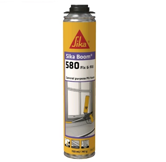 Пена монтажная профессиональная Sika Boom-580 Fix &amp; Fill, 750 мл