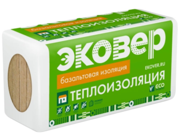 Утеплитель Эковер ЭкоФасад Стандарт 1000х600х100 мм, 4 шт/уп, 2,4 м²