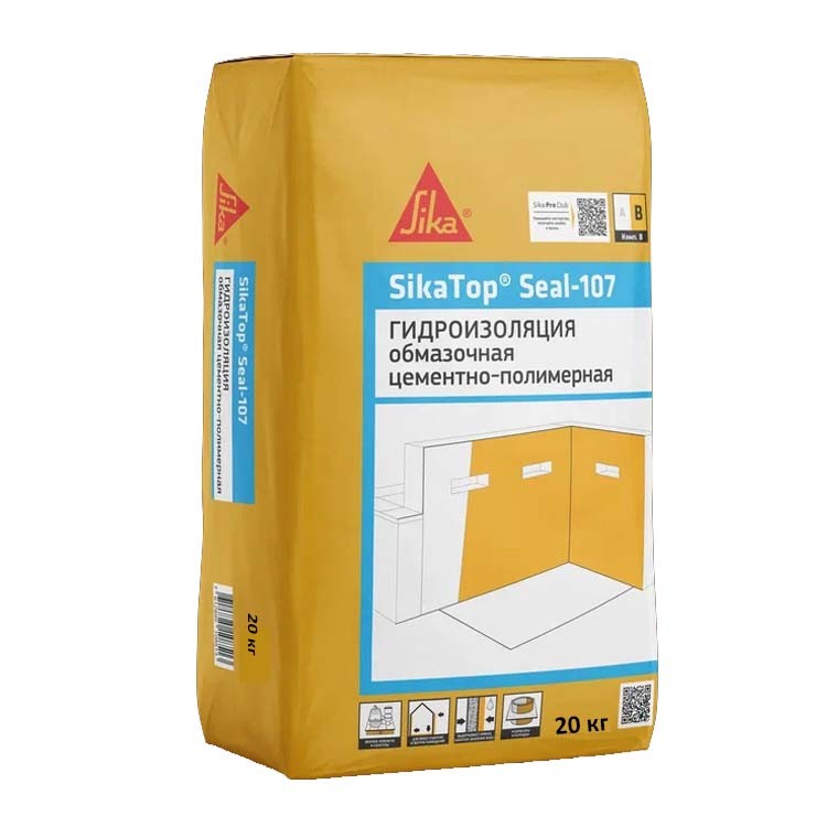 Гидроизоляция обмазочная цементно-полимерная Sika SikaTop Seal-107 компонент B, серая