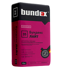 Бундекс Штукатурка гипсовая "Бундекс Лайт", 25 кг/48шт